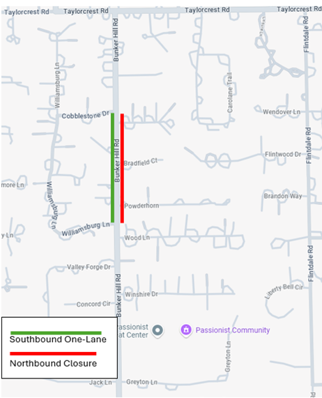 BH Rd Northbound Closure